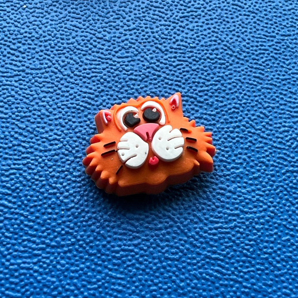Orange Cat Face Jibbitz for Crocs